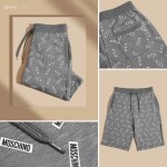 MOSCHINO LOGO COTTON TRACK SHORTS