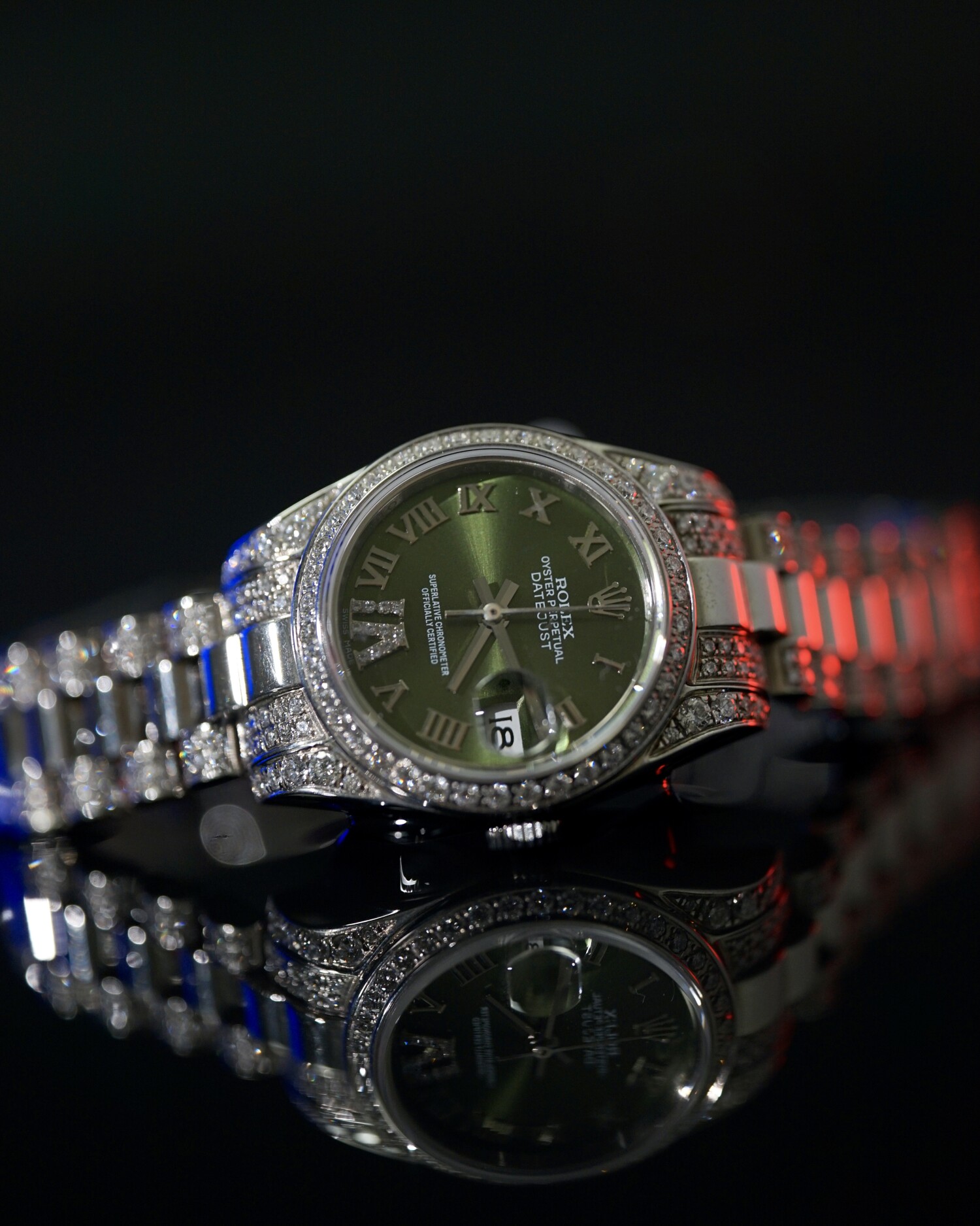 Datejust 28mm Xanh Reu