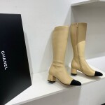 Chanel Woman High Boots Leather Ss2022