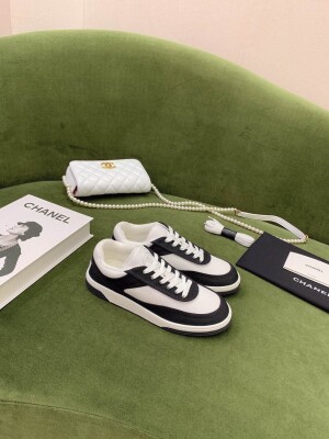 Chanel Women Sneakers Black N White Ss2022