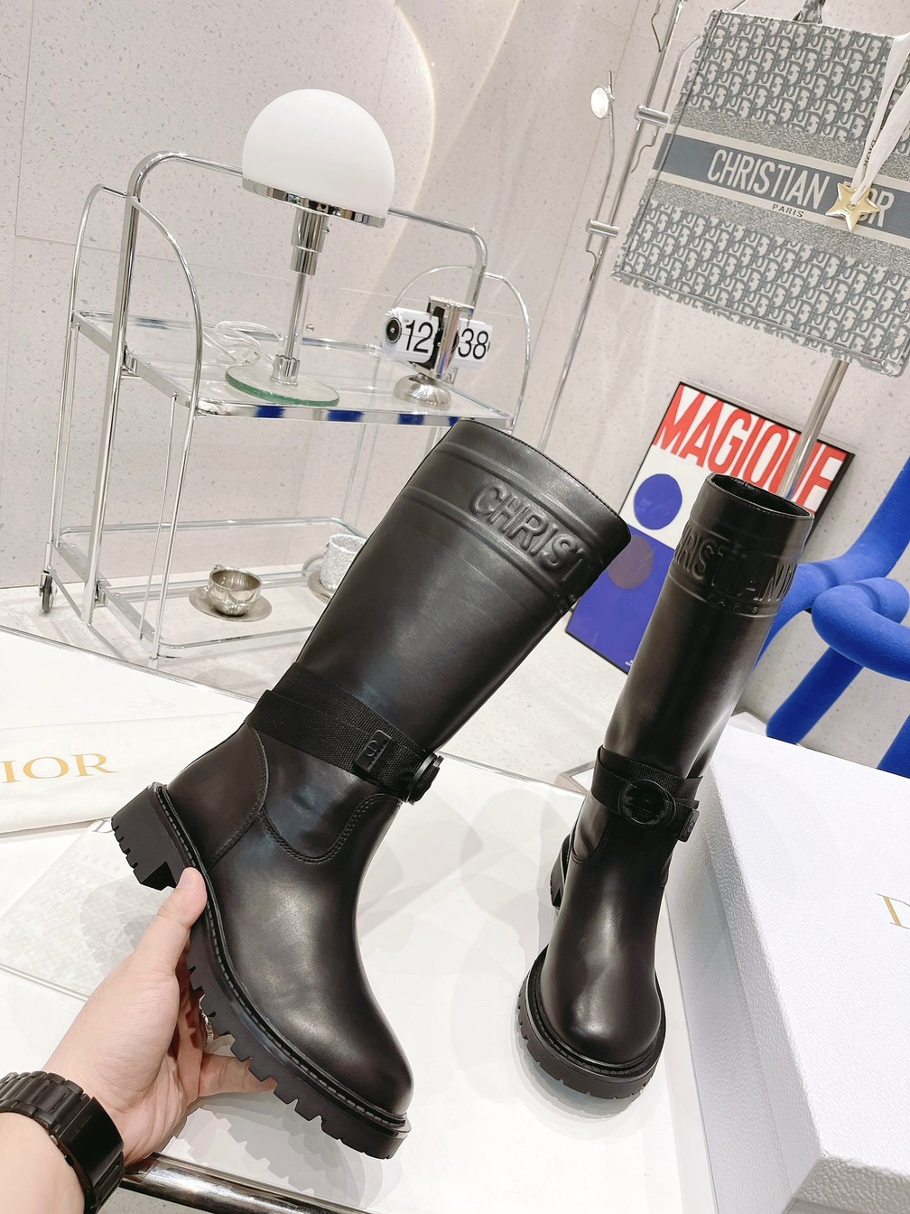 Leathers High Boots Dior Ring Ss2022