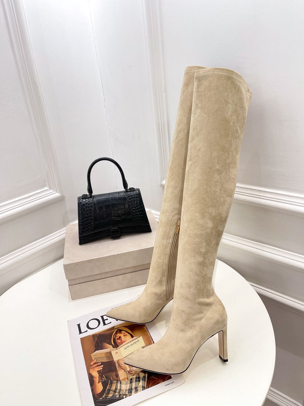 Boots Woman Beige High Ss2022