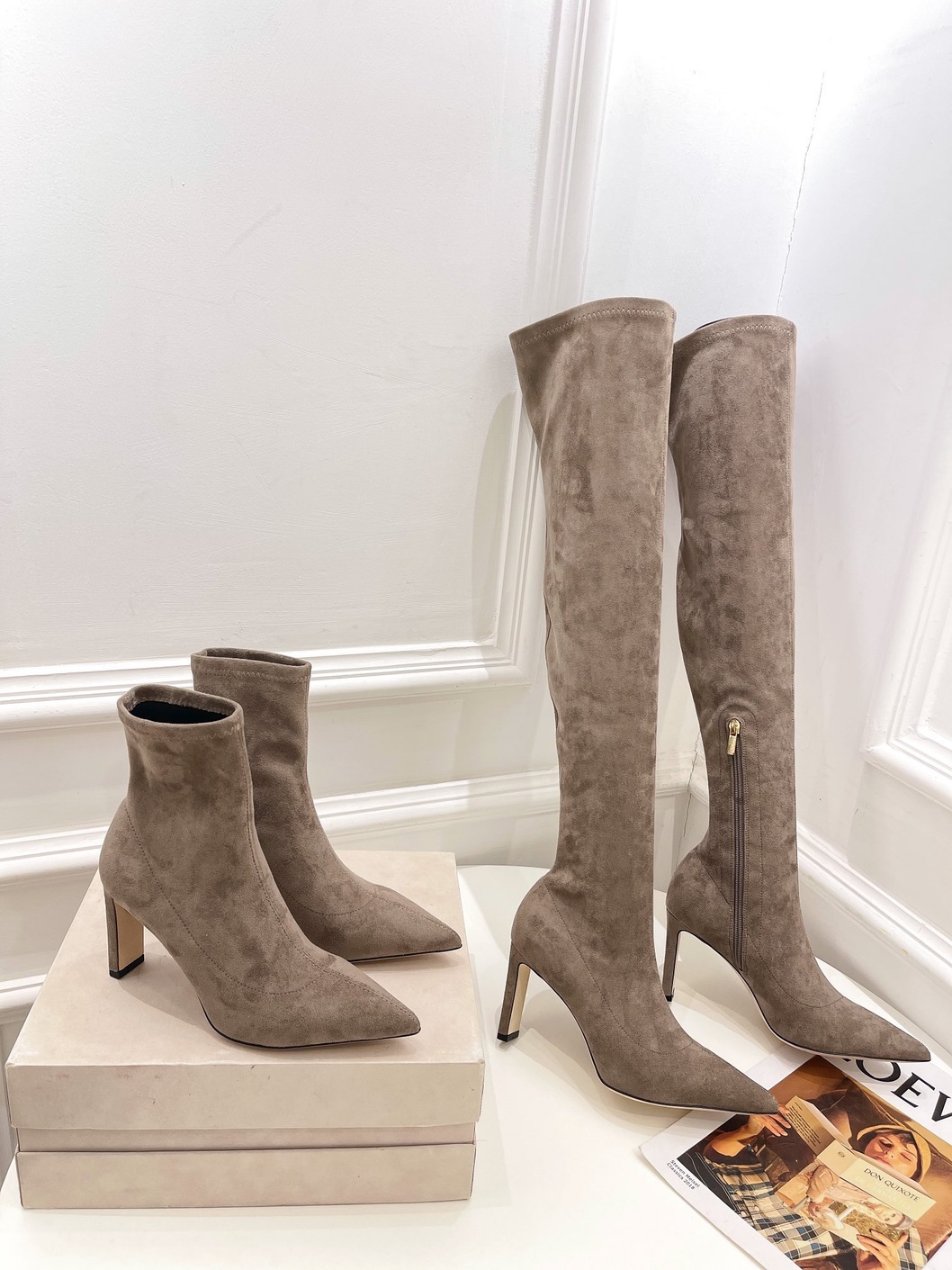 Boots Woman Beige High Ss2022