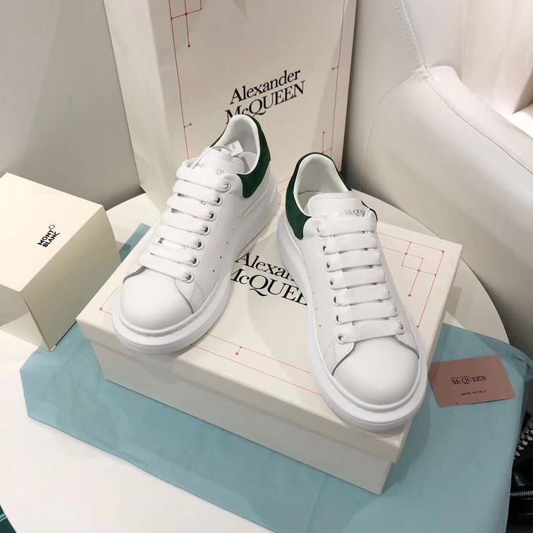 Mc Queen Velvet Green Sneakers