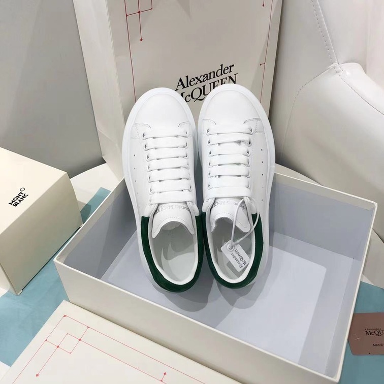 Mc Queen Velvet Green Sneakers