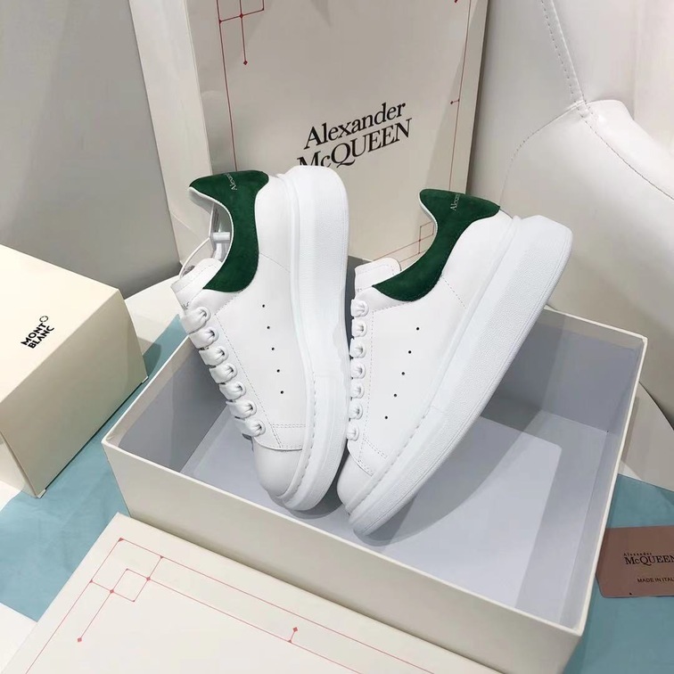 Mc Queen Velvet Green Sneakers