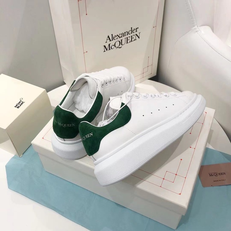 Mc Queen Velvet Green Sneakers