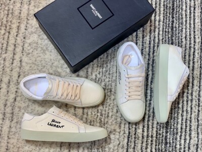 Ysl Canvas Letter Sneakers