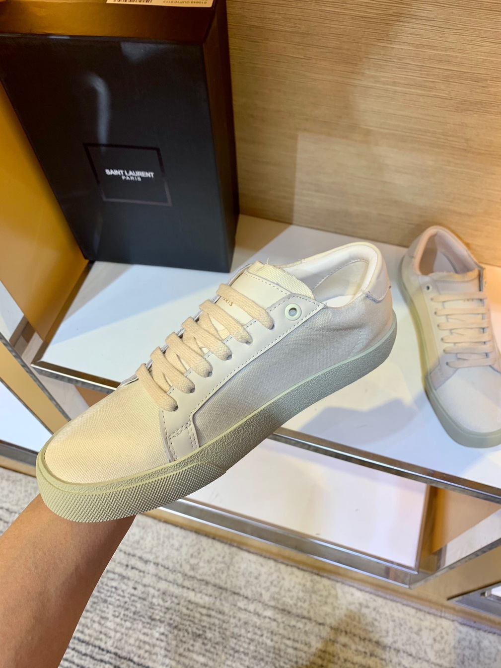 Ysl Canvas Letter Sneakers