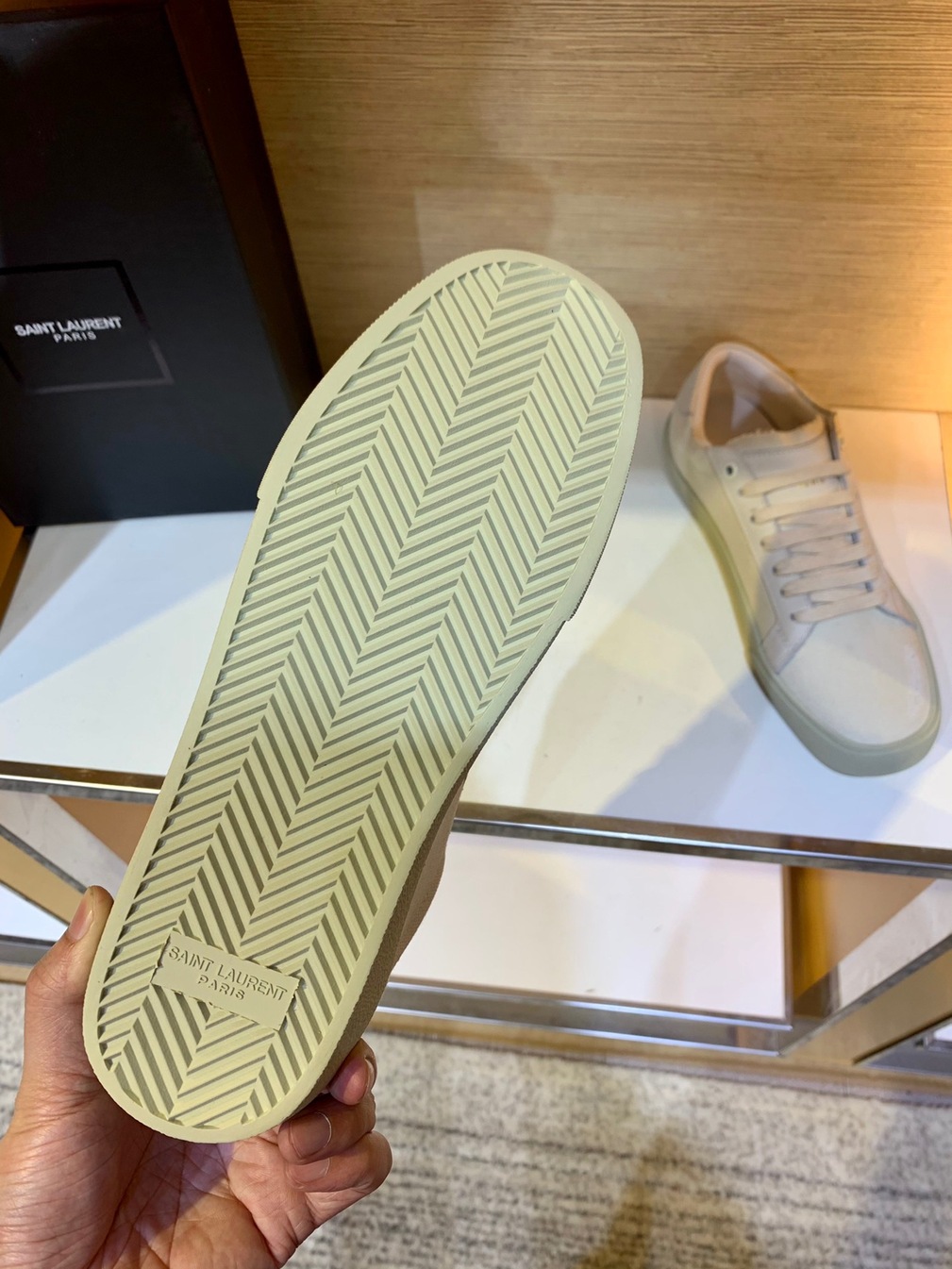 Ysl Canvas Letter Sneakers
