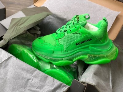 Balenciage Trips Sneakers Neon Green Ss2022
