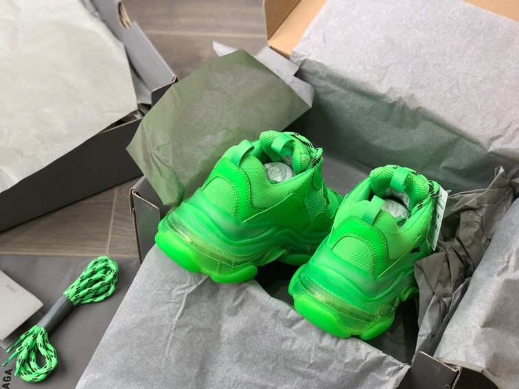 Balenciage Trips Sneakers Neon Green Ss2022