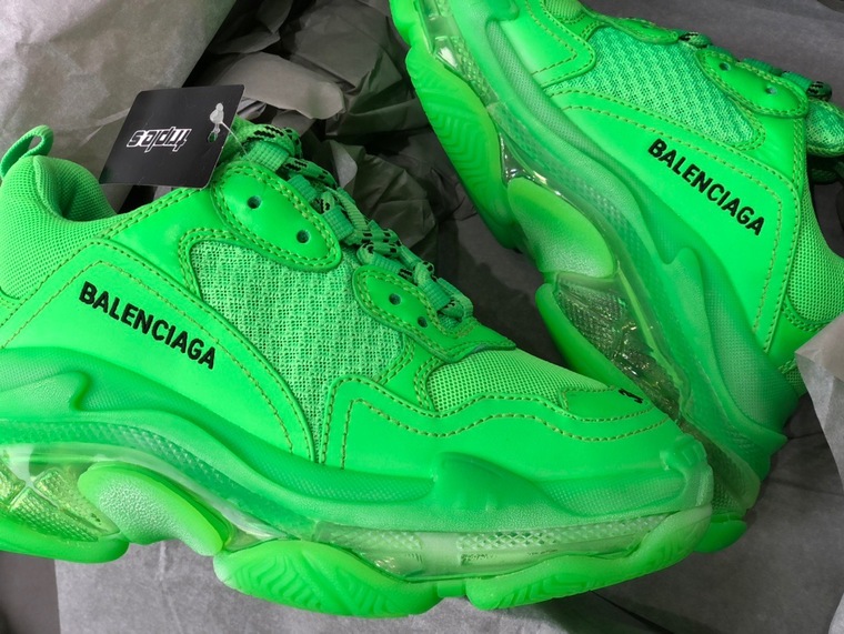Balenciage Trips Sneakers Neon Green Ss2022