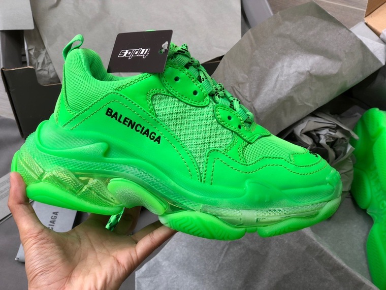 Balenciage Trips Sneakers Neon Green Ss2022