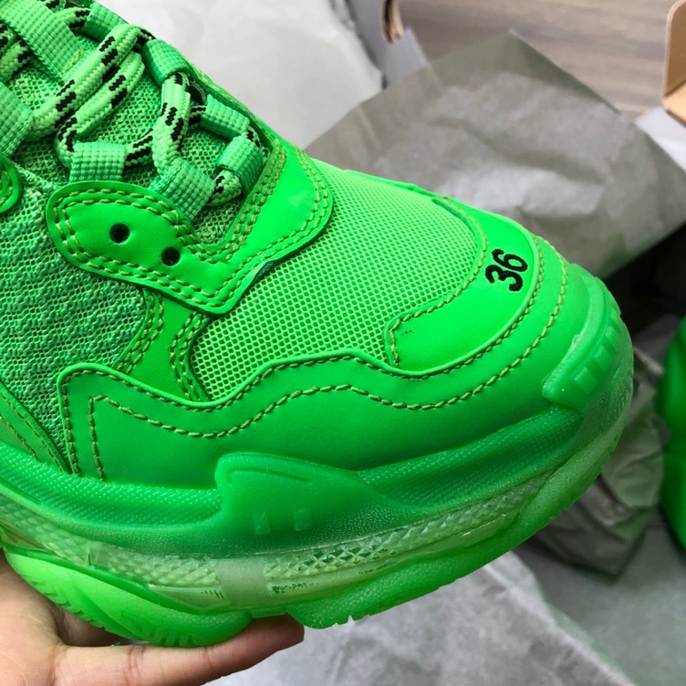 Balenciage Trips Sneakers Neon Green Ss2022