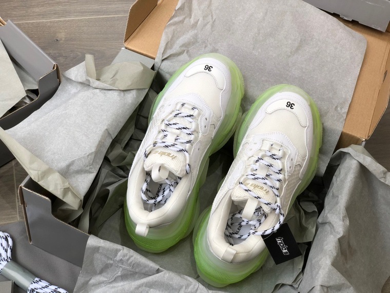 Balenciage Trips Sneakers Neon White Ss2022