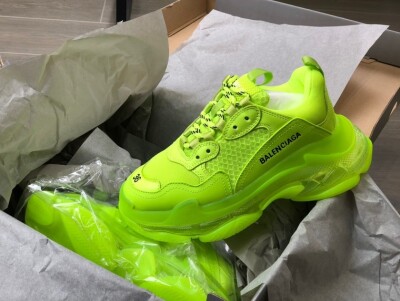 Balenciage Trips Sneakers Neon Yellow Ss2022