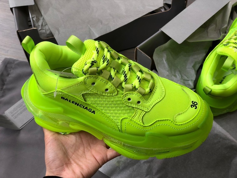 Balenciage Trips Sneakers Neon Yellow Ss2022