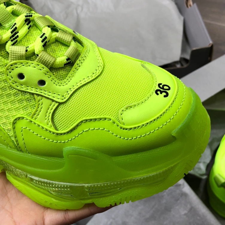 Balenciage Trips Sneakers Neon Yellow Ss2022