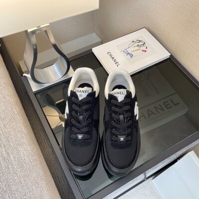 Chanel Sneakers Black Logo Ss2022
