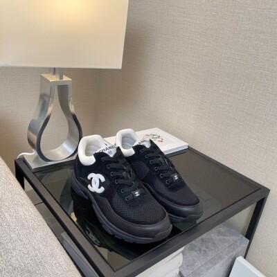 Chanel Sneakers Black Logo Ss2022