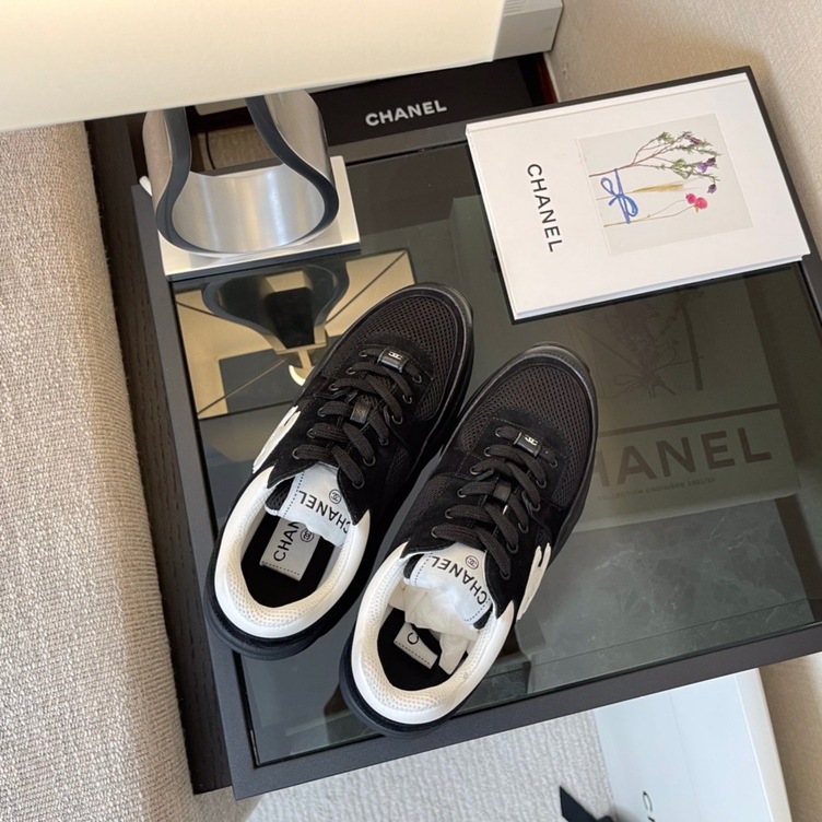 Chanel Sneakers Black Logo Ss2022