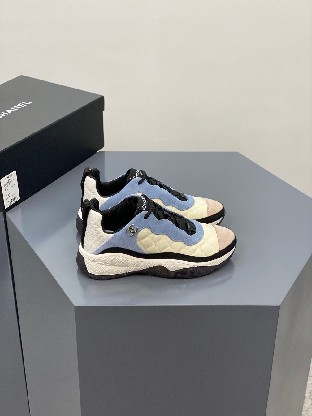 Chanel Sneakers Lightly Blue Ss2022