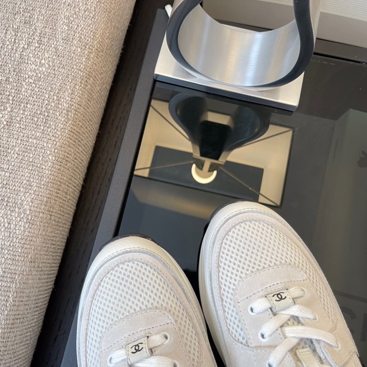 Chanel Sneakers White Logo Ss2022