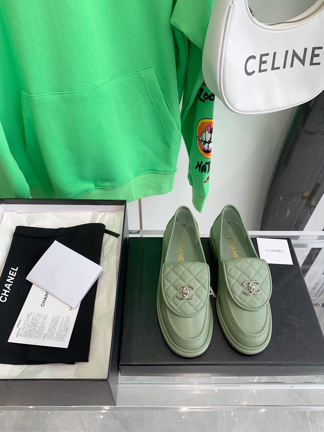 Loafer Chanel Green Ss2022