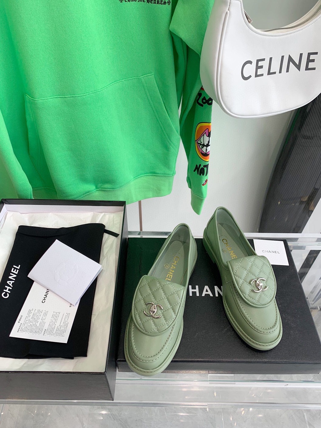 Loafer Chanel Green Ss2022