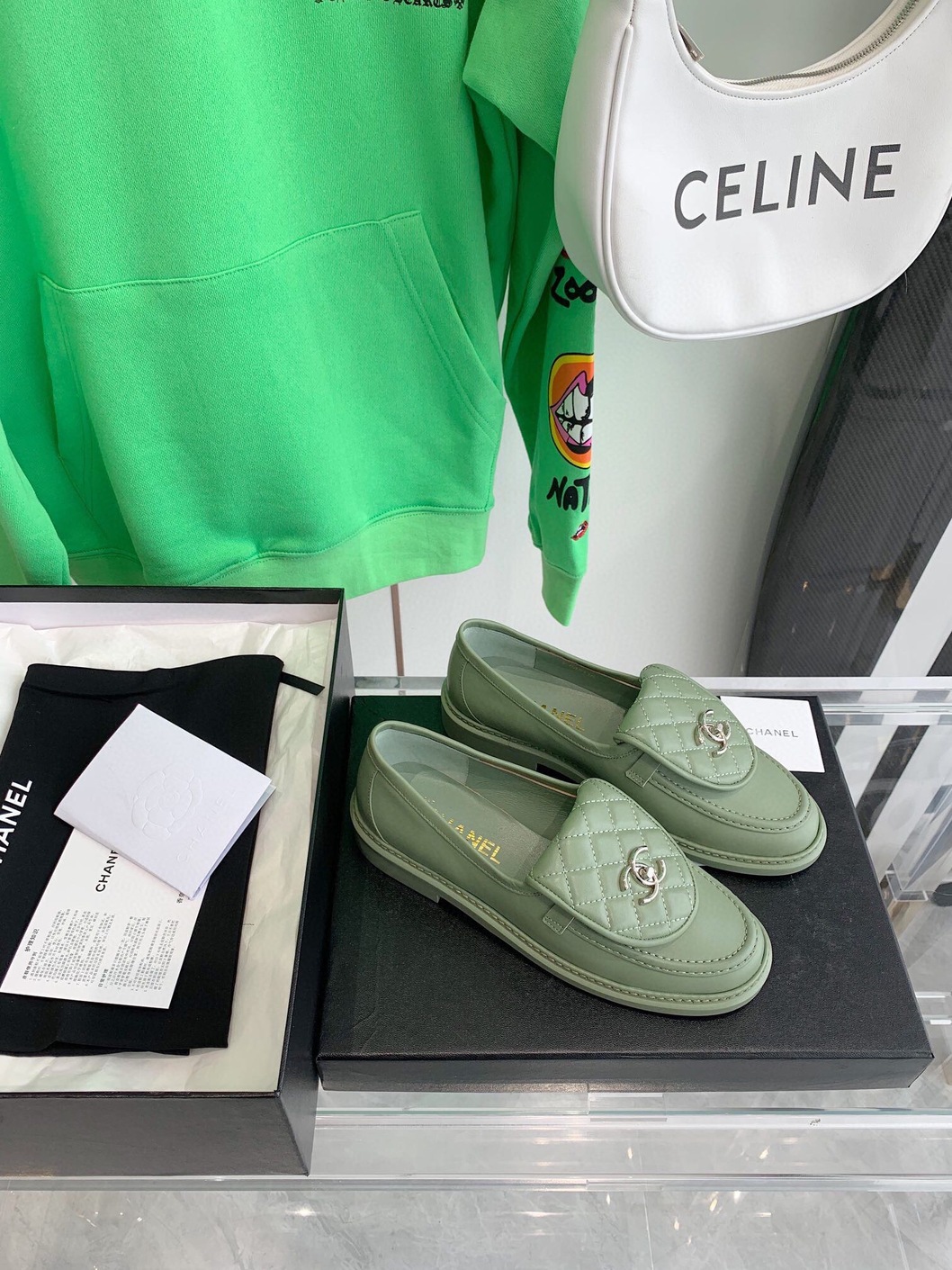 Loafer Chanel Green Ss2022