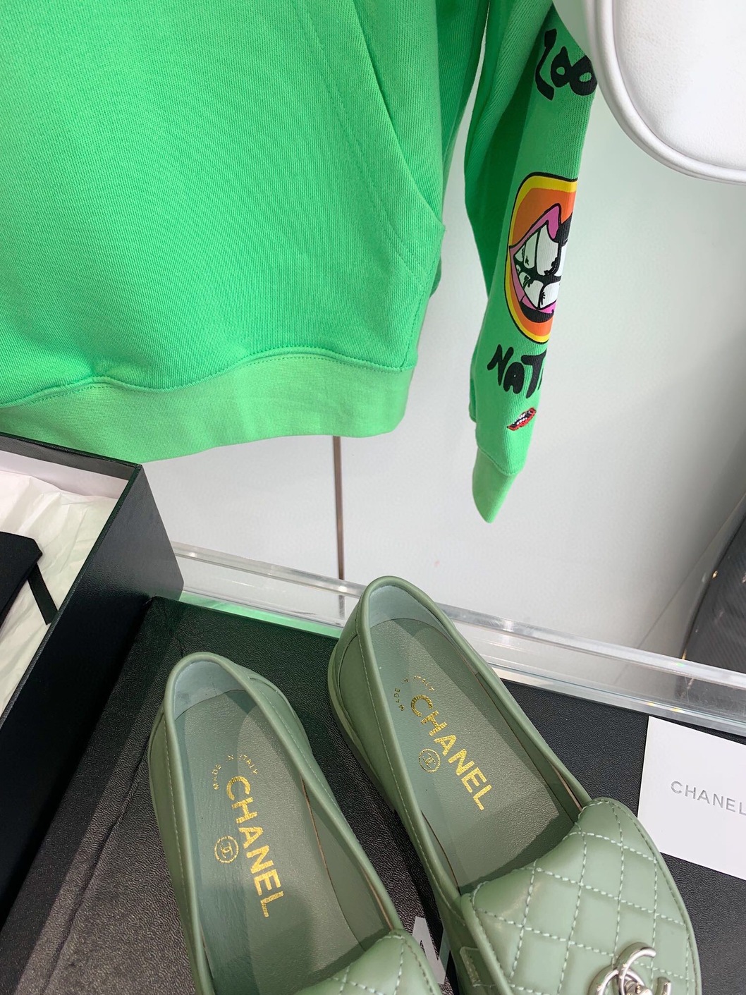 Loafer Chanel Green Ss2022