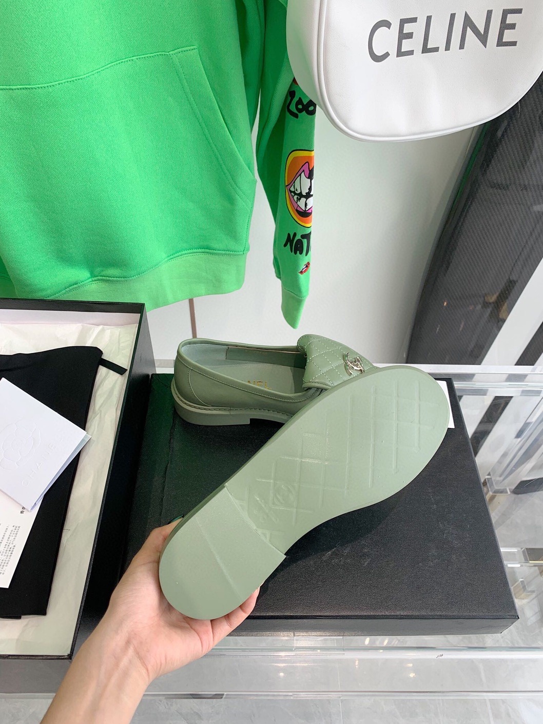 Loafer Chanel Green Ss2022