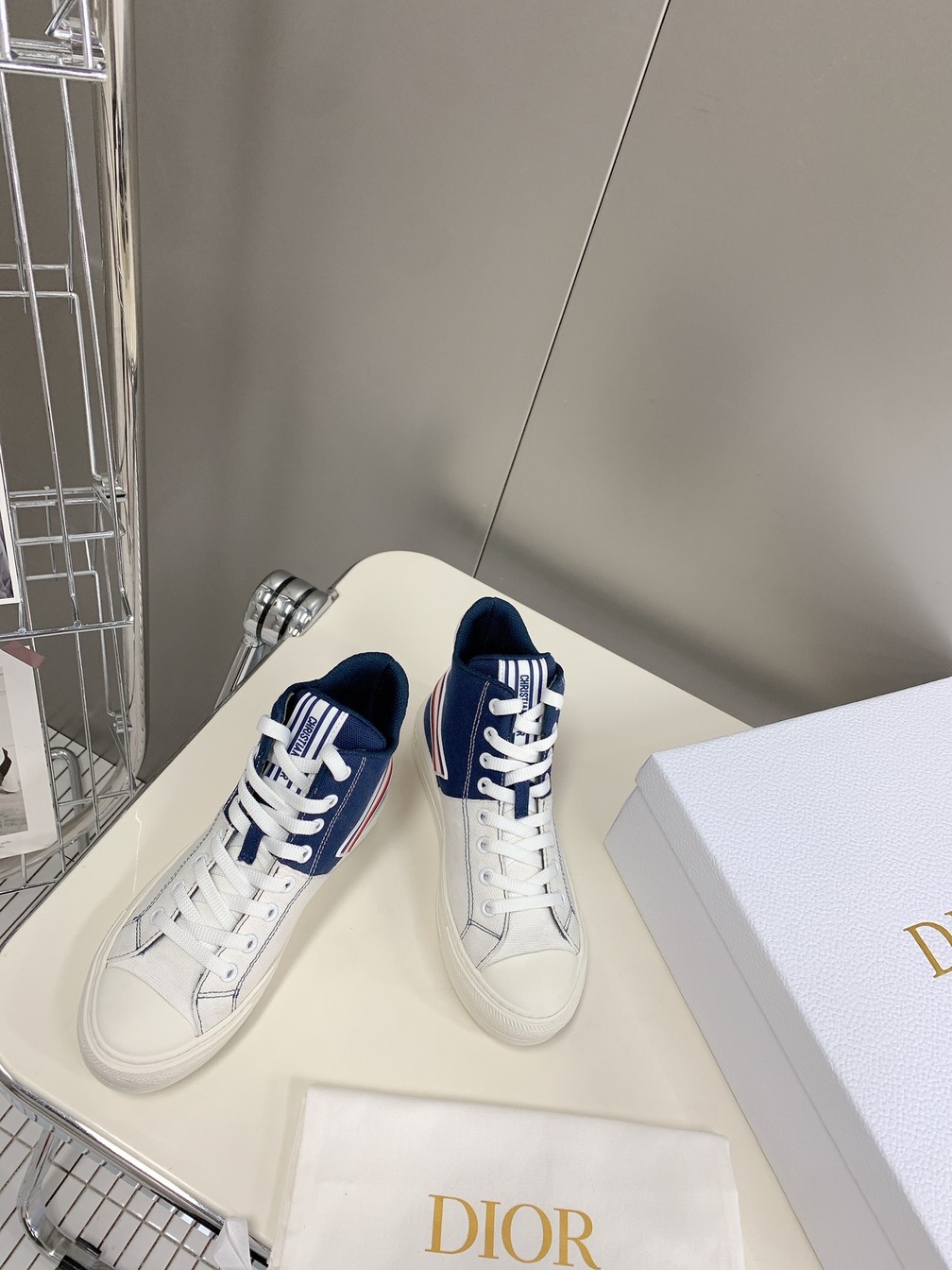Dior Alps Sneakers White Navy Blue