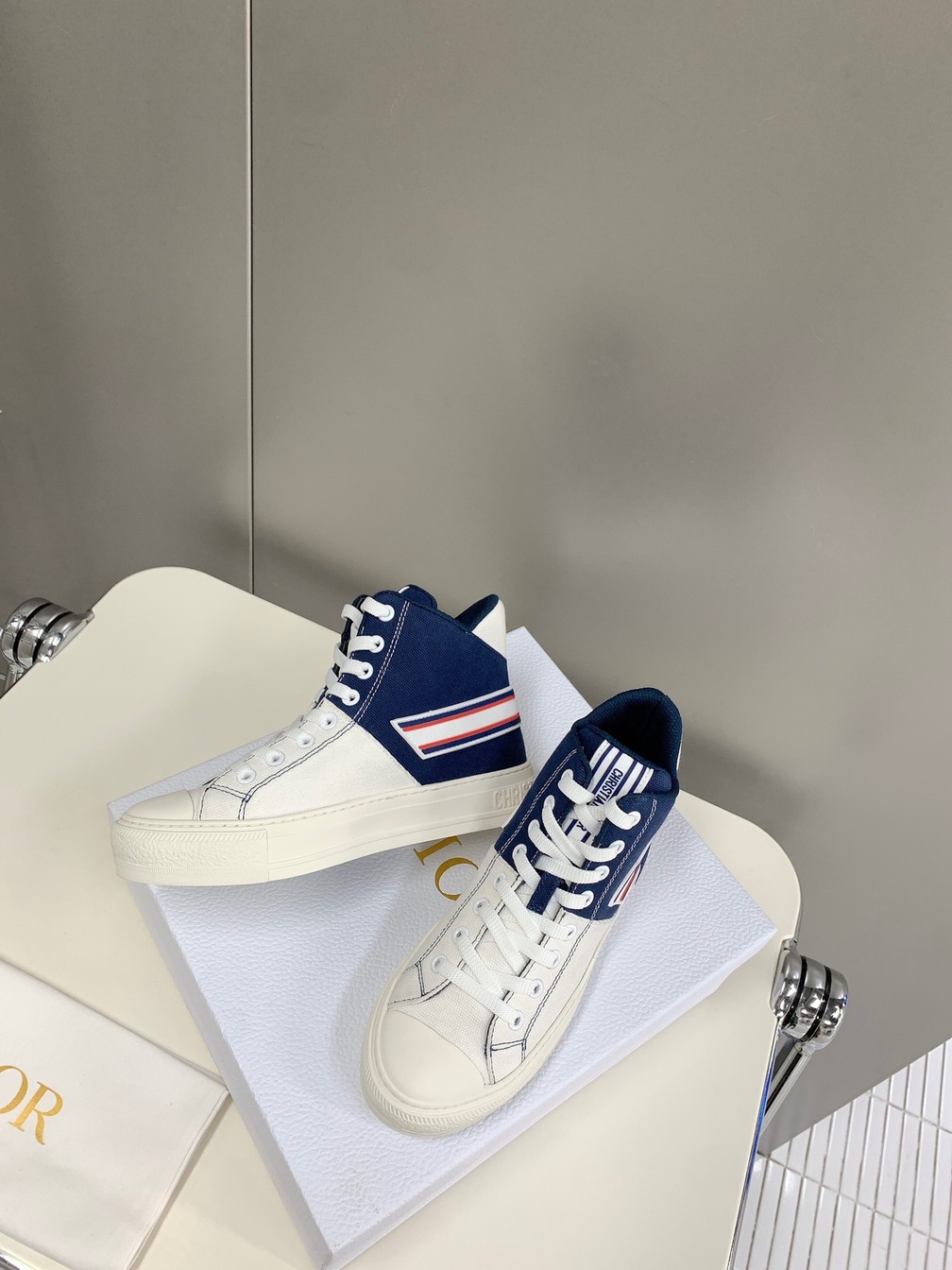 Dior Alps Sneakers White Navy Blue