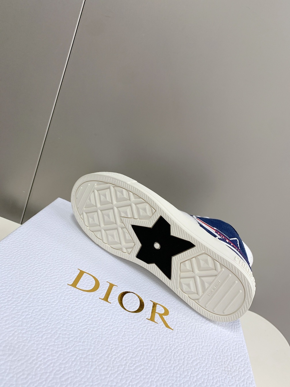 Dior Alps Sneakers White Navy Blue