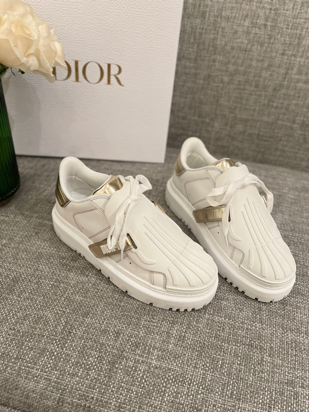Dior Id Sneaker Yellow Gold