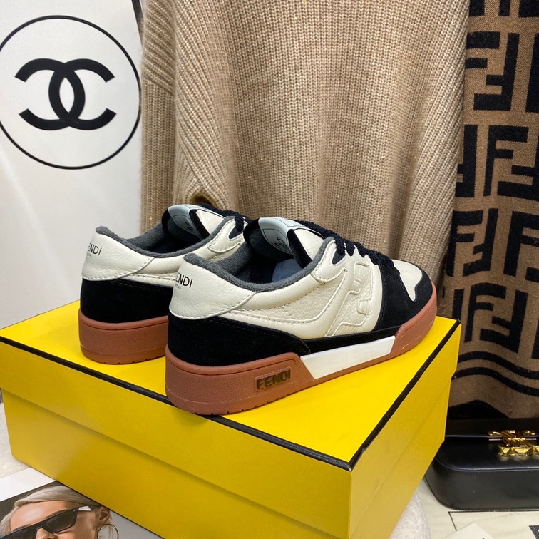 Fendi Sneakers Velvet Black Brown Ss2022