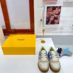 Fendi Sneakers Velvet Blue Beige Ss2022