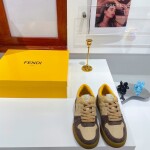 Fendi Sneakers Velvet Brown Dark Beige Ss2022