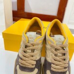 Fendi Sneakers Velvet Brown Dark Beige Ss2022