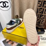 Fendi Sneakers Velvet Brown Green Ss2022