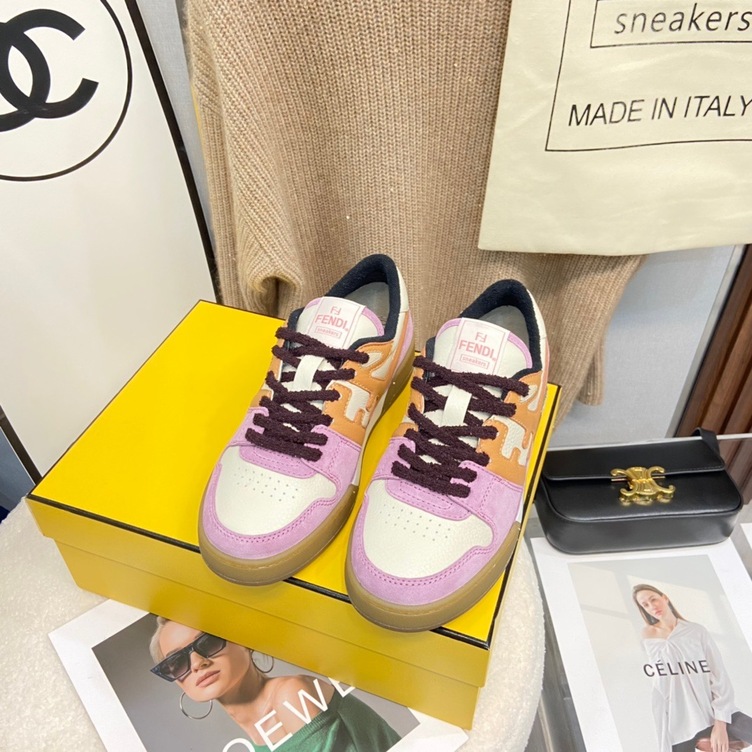 Fendi Sneakers Velvet Pinkxorange Ss2022