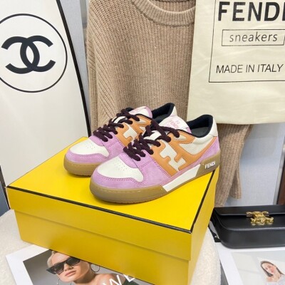 Fendi Sneakers Velvet Pinkxorange Ss2022