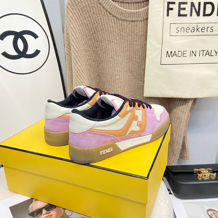 Fendi Sneakers Velvet Pinkxorange Ss2022