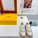 Fendi Sneakers Velvet White Beige Ss2022