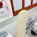 Fendi Sneakers Velvet White Beige Ss2022