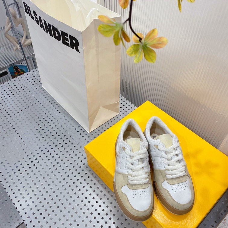 Fendi Sneakers Velvet White Beige Ss2022