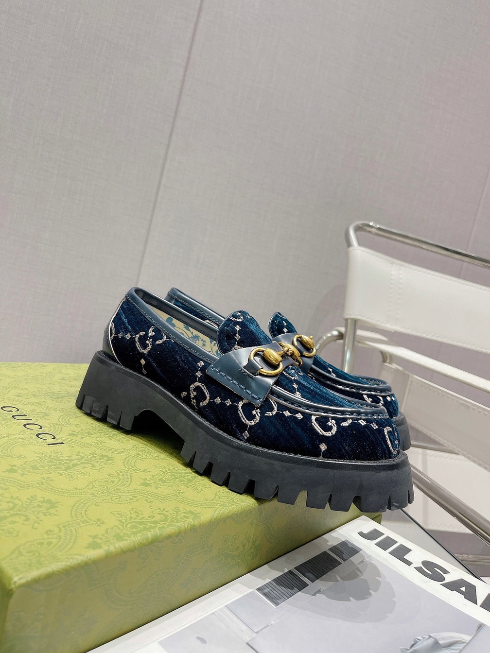 Gucci Loafer Velvet Green Ss2022