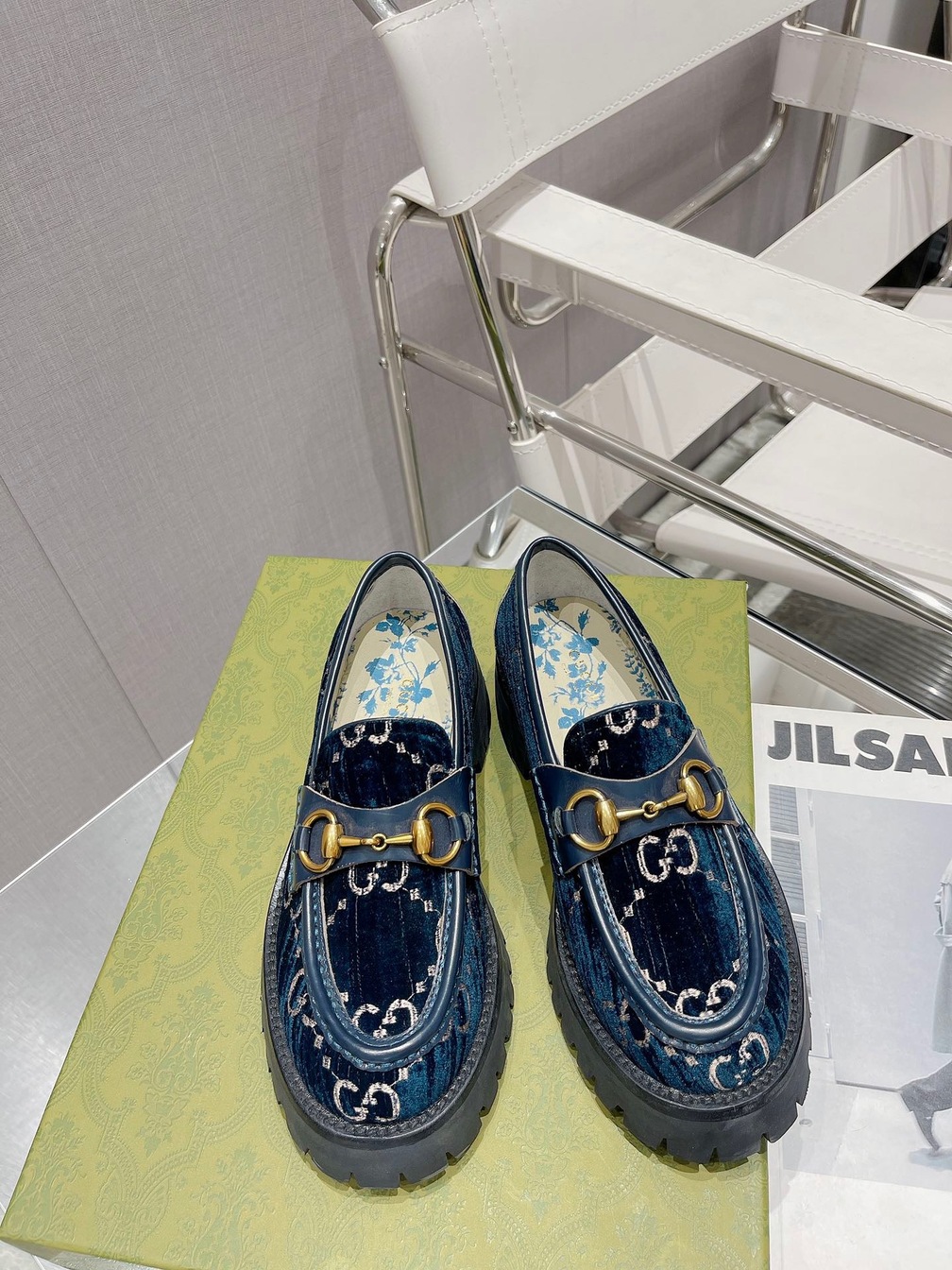Gucci Loafer Velvet Green Ss2022
